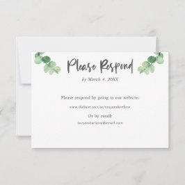 Site on-line do RSVP de Casamento Eucalyptus Elega