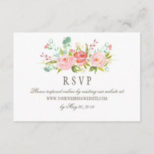 Site Online RSVP de Casamento de Jardim Clássico d
