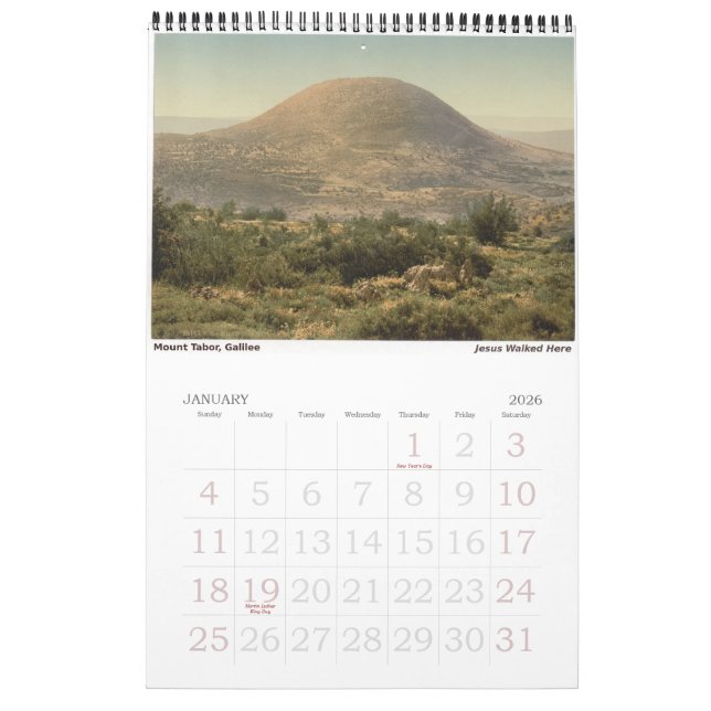 Sites Sagrados no Calendário da Terra Santa (Jan 2026)