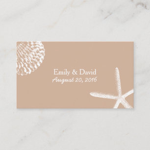 Sítio Web Neutral Seashells Beach Wedding Inserção
