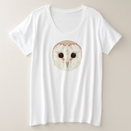 Size Barn Owl Plus Camiseta feminina do tamanho