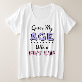 Size Camiseta Básica Feminina Tamanho Plus Adivinhe Min