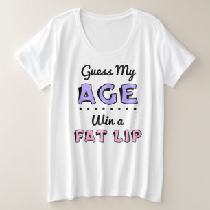 Size Camiseta Básica Feminina Tamanho Plus Adivinhe Min