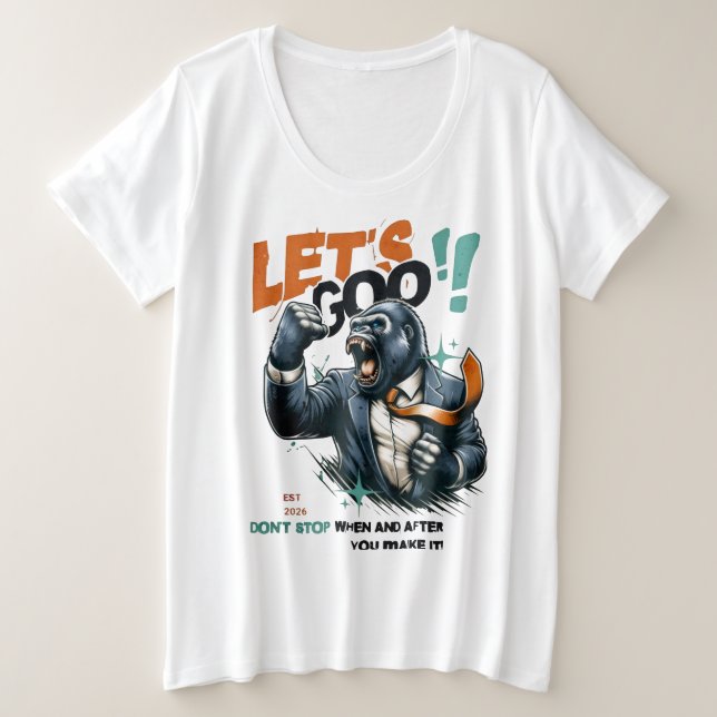 SIZE CAMISETA FEMININA LET'S GOO LESSONS LEARN PLUS SIZ (Frente do Design)