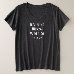 Size Camiseta Feminina Plus Invisible Illness Warrior