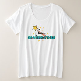 Size Camiseta Feminina Tamanho Plus Avó Fada