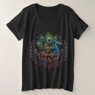 Size Camiseta Feminina Tamanho Plus - "Simples é Bonito