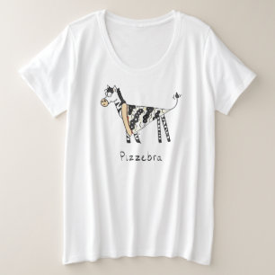 Size Camiseta Plus Feminina da Pizza Zebra Pizzebra