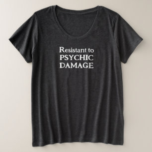 Size Camiseta Plus Feminina Resistente a Dano Psíquico