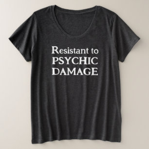 Size Camiseta Plus Feminina Resistente a Dano Psíquico