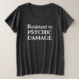 Size Camiseta Plus Feminina Resistente a Dano Psíquico