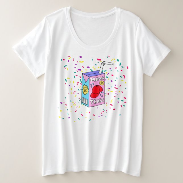 Size Camiseta Tamanho Plus MAGA Tears (Frente do Design)