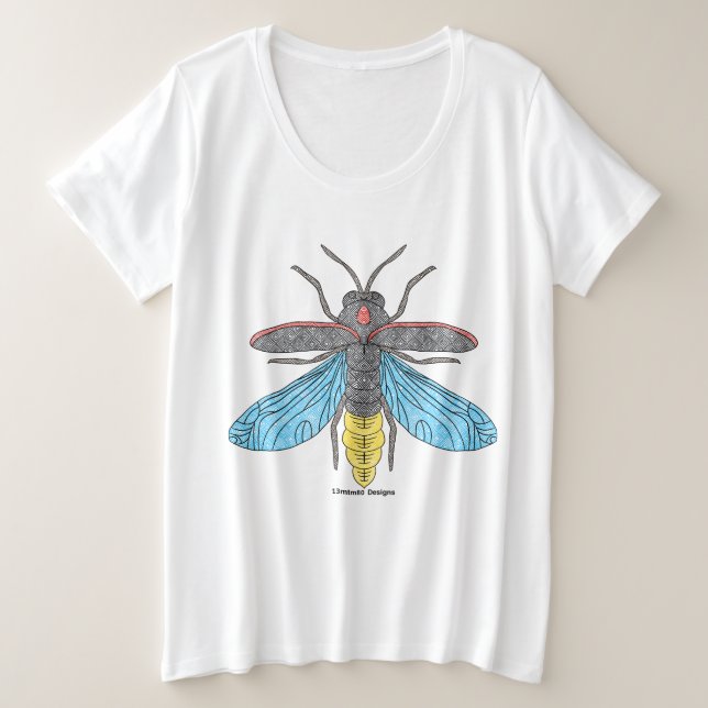 Size Firefly (branco) - Camiseta Feminina Tamanho Plus (Frente do Design)