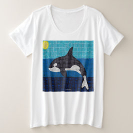Size Orca (branca) - Camiseta Feminina Tamanho Plus