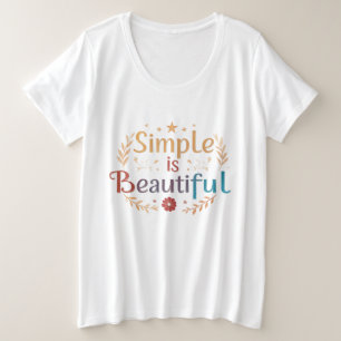 Size Simples é Bonito – Camiseta Feminina Tamanhos Plus