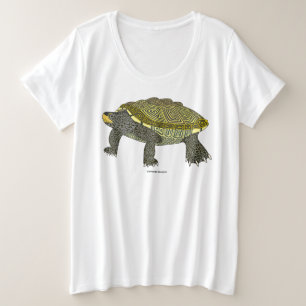 Size Terrapin (branco) - Camiseta Feminina Tamanho Plus