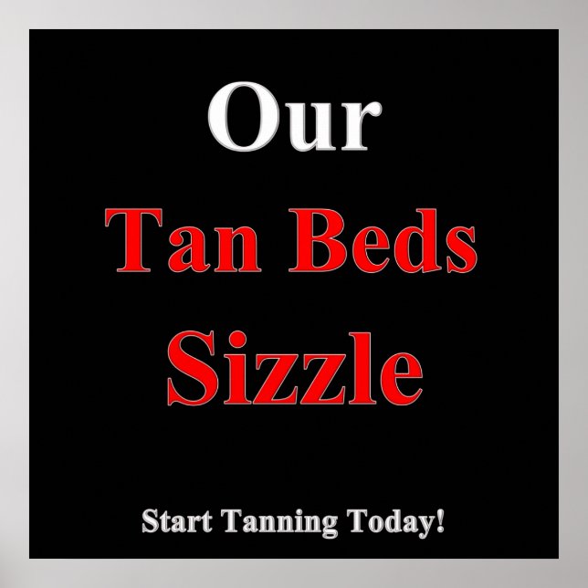Sizzle Tan Tanning Poster Matte (Frente)