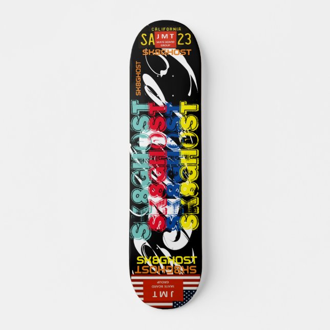 SK8 GHOST 7 de 3/4" no skateboard (Frente)