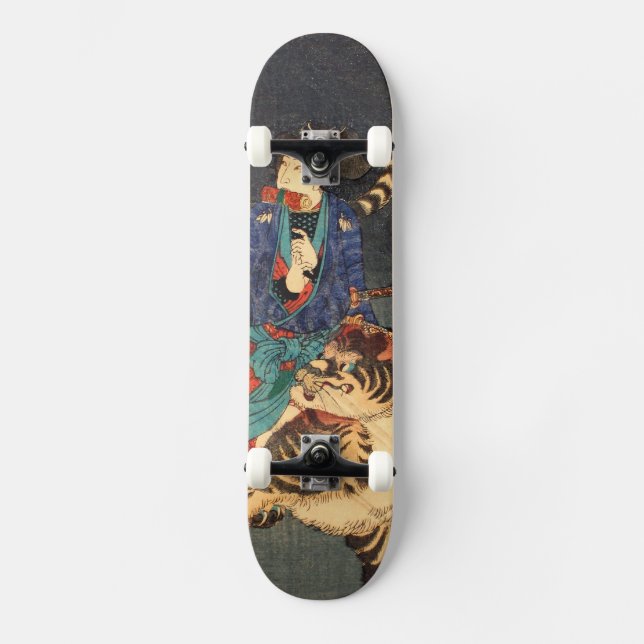 Skate 忍 者 虎, 芳 年 Ninja Hero & Tiger, Yoshitoshi, Ukiyo-e (Frente)