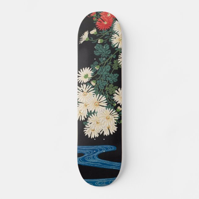 Skate 菊 に 水, 古 邨 Chrysanthemums & Stream, Koson, Ukiyo-e (Frente)