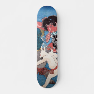 Skate 金太郎と動物, 国芳 Kintaro & animais, Kuniyoshi, Ukiyo-e
