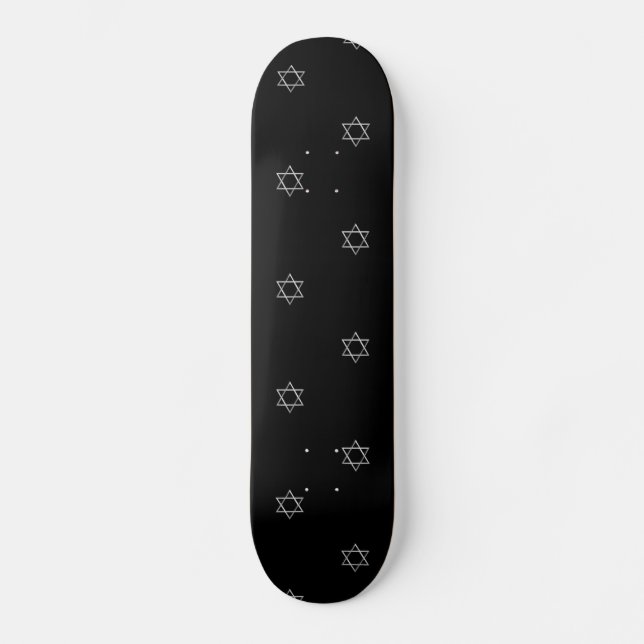 Skate 3-D Look Silver Star of David (Frente)