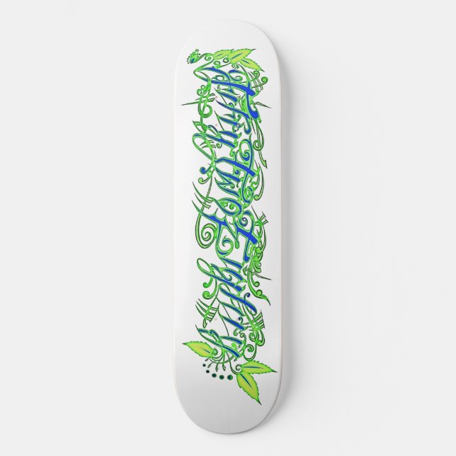 Skate 5280 script in green and blue (Frente)