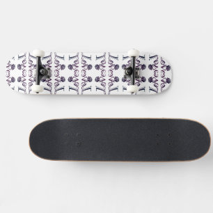 Skate A Arte do Amor: Letras Elegantes e Rosa Blooming