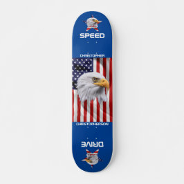 Skate A bandeira Americana, o Patriota da Águia