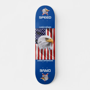 Skate A bandeira Americana, o Patriota da Águia