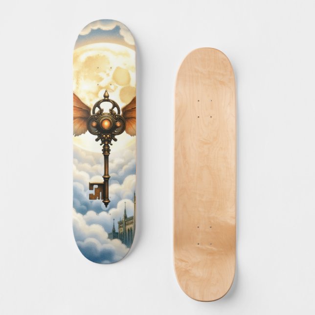 Skate A Chave da Eternidade – Asas Steampunk (Frente)
