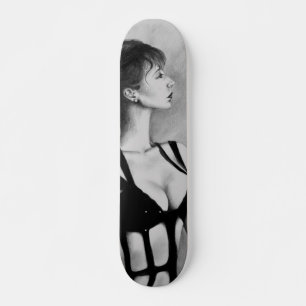 Skate A dama Original Arte Retrato Desenho Skatedeck