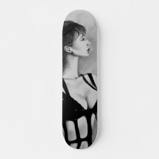 Skate A dama Original Arte Retrato Desenho Skatedeck