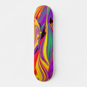 Skate A Mágica das Cores, Abstrato 3D Rainbowart