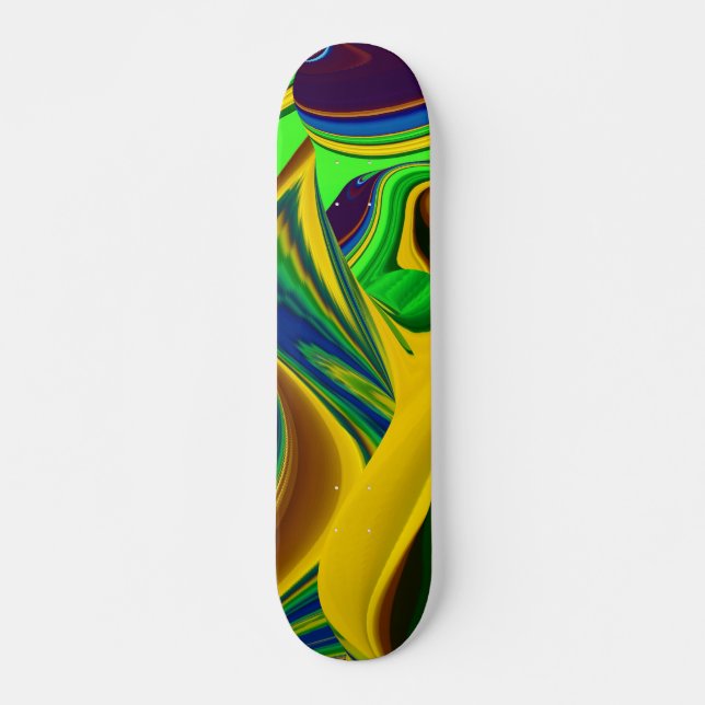 Skate A Mágica do Verão, Abstrato 3D Art (Frente)