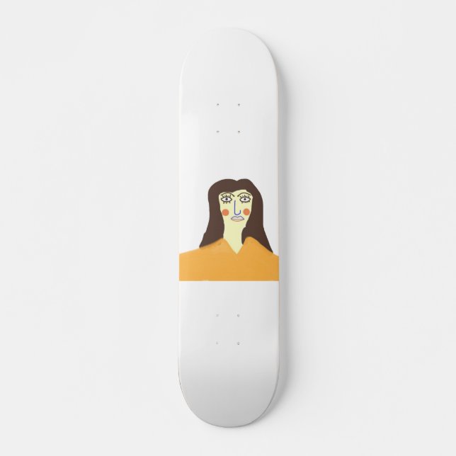 Skate a mulher abstrato art (Frente)