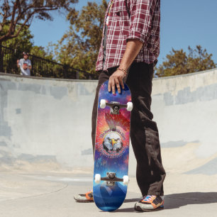 Skate A Terra Dos Livres Lar Águia Marrom Fogos De Artif