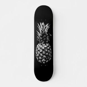 Skate Abacaxi tropical preto e branco Elegante