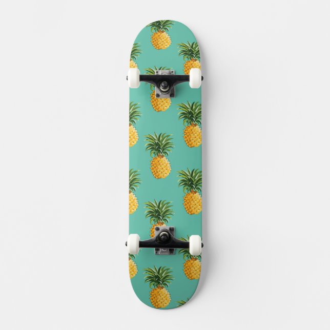 Skate Abacaxis tropicais na cerceta (Frente)