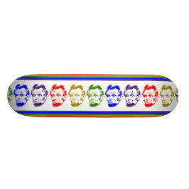 Skate Abraham Lincoln Retro-Painéis Multicolores