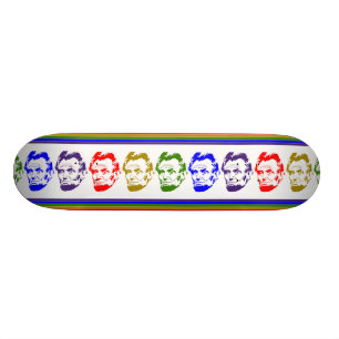 Skate Abraham Lincoln Retro-Painéis Multicolores