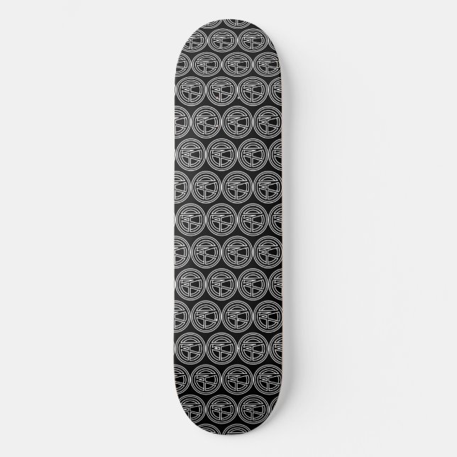 Skate Absolüt Nürv Preto e Branco (Frente)