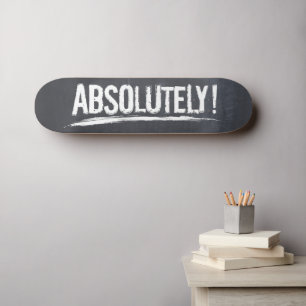 Skate ABSOLUTAMENTE! Afligido rotulando o tipo para