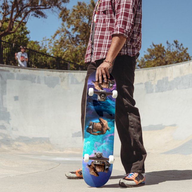 Skate Abst azul púrpura do Homem de SlipperyJoe (Ao ar livre 2)