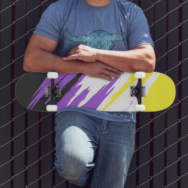 Skate Abstract Nonbinary Pride Flag     (Ao ar livre 3)