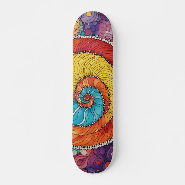 Skate Abstraktes Schnecken Muster, multicolor (Frente)
