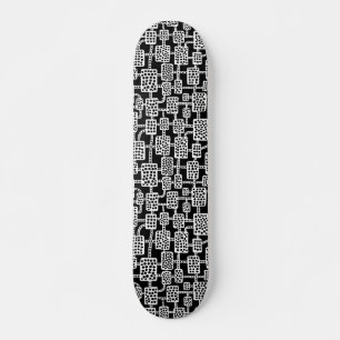 Skate Abstrato 041113 - Branco sobre Preto