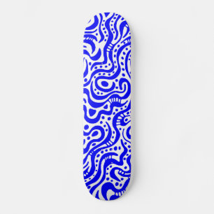 Skate Abstrato 041211v1 - Azul em branco