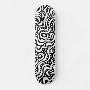 Skate Abstrato 041211v1 - Branco em preto