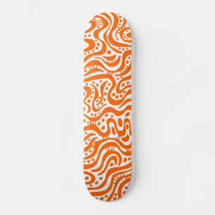 Skate Abstrato 041211v2 - Laranja em branco